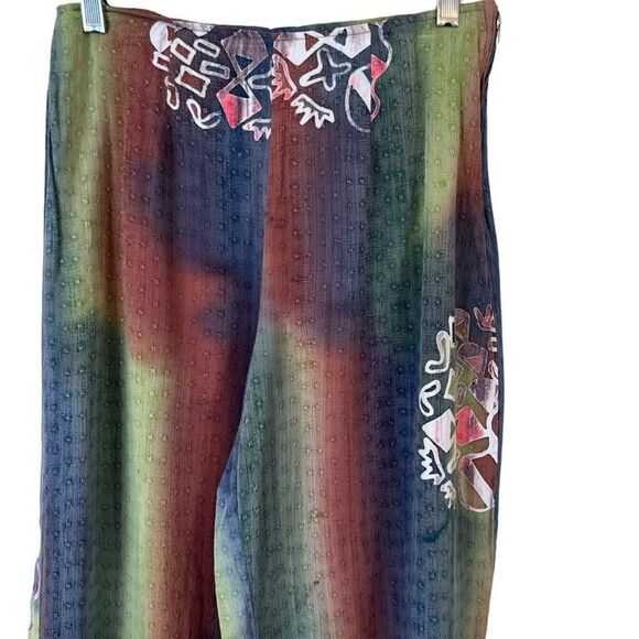 Multicolor Wide Leg Pants - Picture 2 of 16